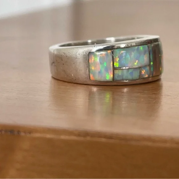 Native American Fire Opal ring - Picture 2 of 10